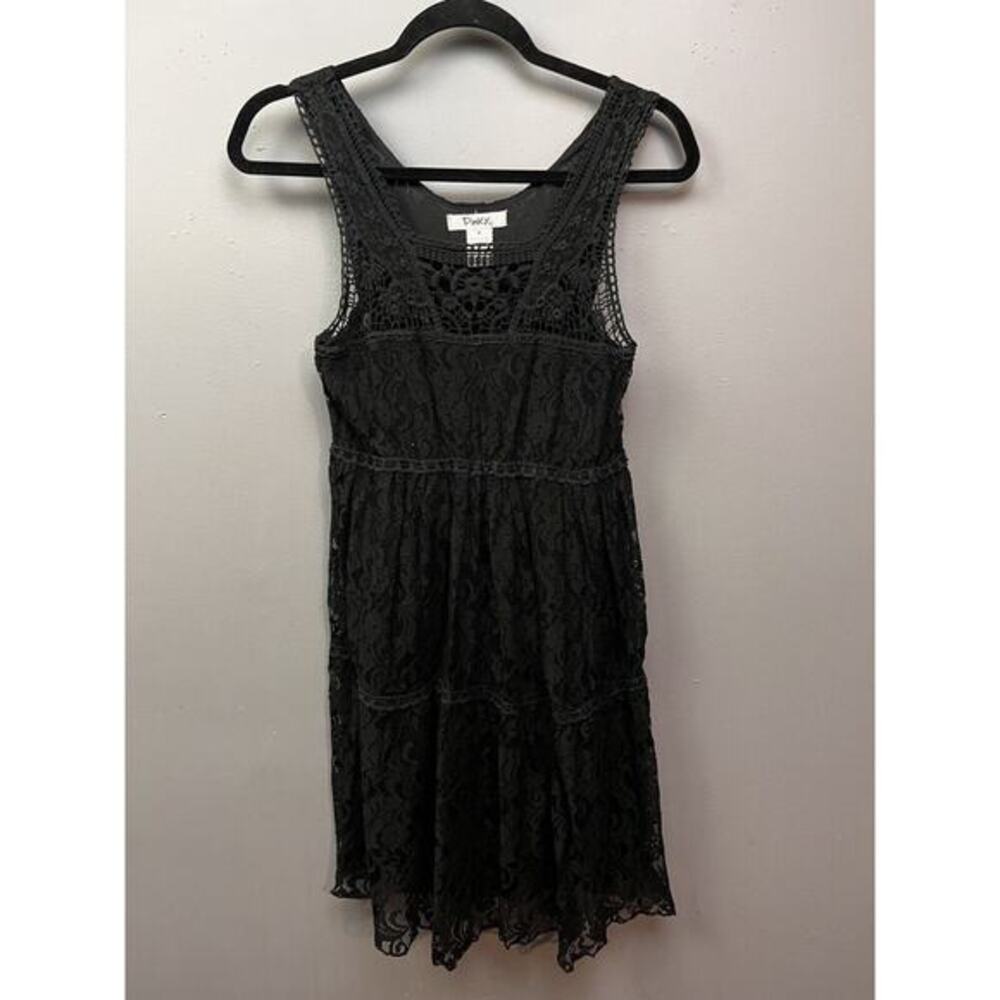 Pinky black‎ lace mini dress womens small Skater Goth Whimsigoth Witchy